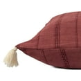 thumbnail image 4 of Ox Bay Sasha 18" x 18" Burgundy Ultra-Soft Turkish Cotton Adult Decorative Throw Pillow, 4 of 7