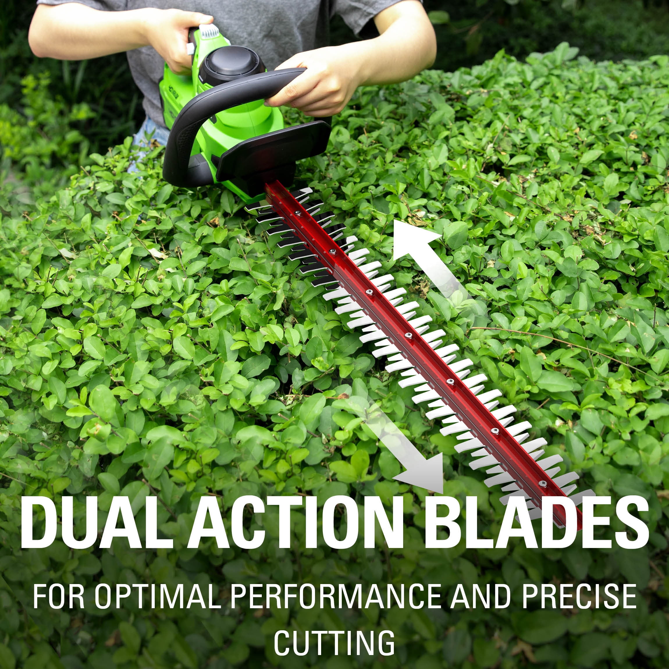 Greenworks 40V 24-inch Hedge Trimmer with 2.5 Ah Battery and Quick Charger, 2207902
