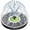 White, variant on RibRave Upgraded 3.5W Full Glass Panel Solar Fountain for Bird Bath, Floating No-Installation Solar Powered Water Fountain Pump with 7 Nozzles, for Garden, Pond Decor (Blue)