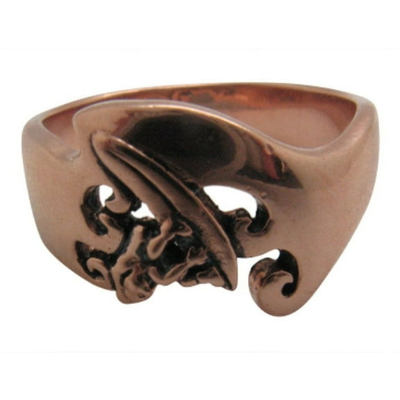 Size 7 Solid Copper Ring #CR3650W- 3/8 of an inch wide