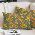 thumbnail image 2 of Orange Lemons Pillow Covers 12"x20", Summer Botanical Elegant Pastoral Watercolor Soft Brushed Microfiber Breathable Throw Pillow Covers, Decorative Pillowcase with Zipper for Couch Sofa Bedroom, 2 of 9