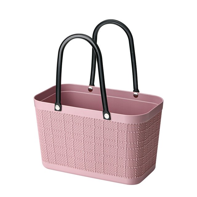 ¡Compre 2 y obtenga 3! Bolsa de compras portátil para picnic, cesta utilitaria de plástico grande, bolso de viaje de playa lavable, bolsas de almacenamiento