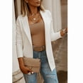 thumbnail image 3 of Vedolay Womens Jackets Women's Casual Long Sleeve Open Front Lapel Collar Blazer Jacket,White XL, 3 of 5