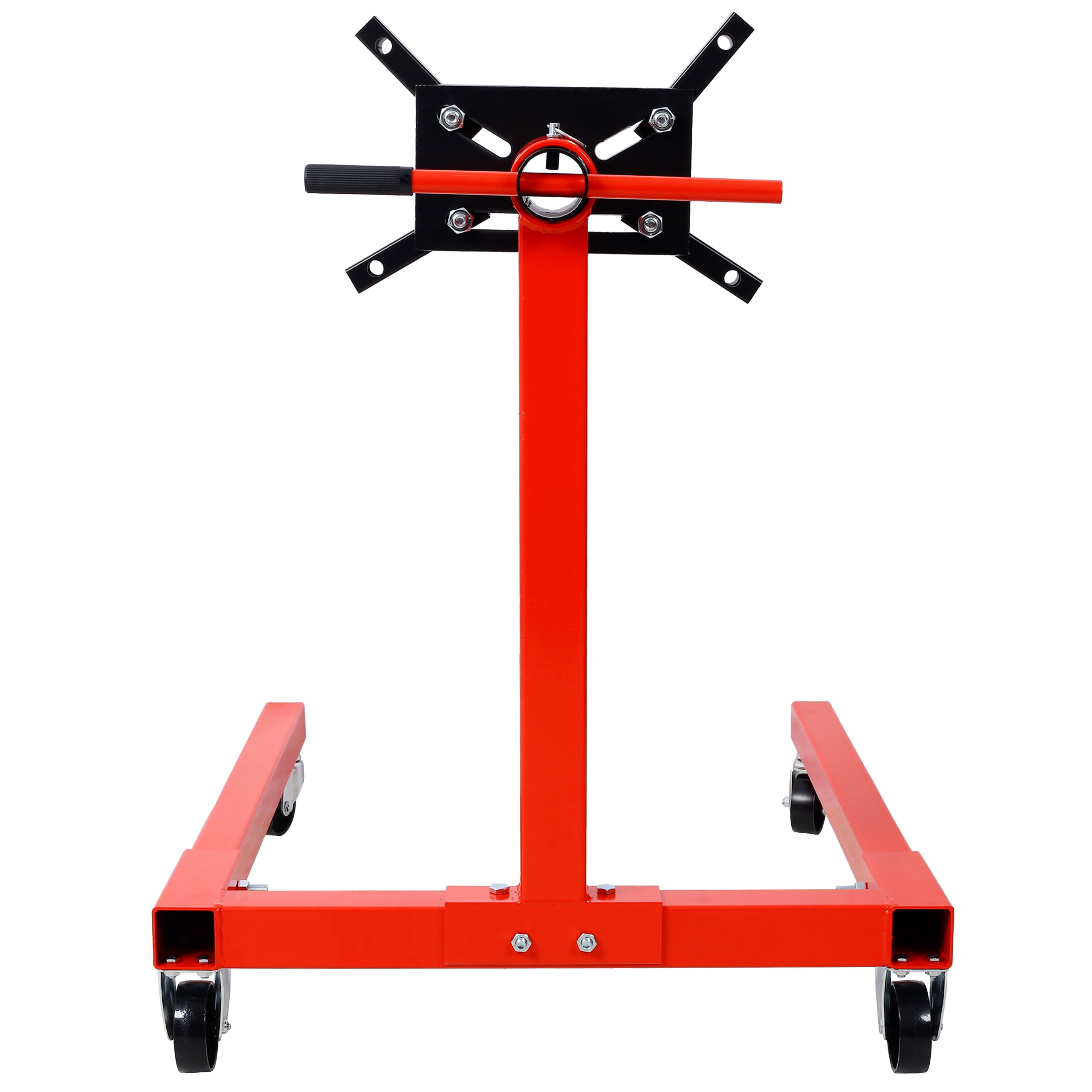 Acpouw Engine Stand, 1500 LBS Motor Stand with 4 Wheels, 360 Degree Rotating Head & 4 Adjustable Arms,Metal Engine Holder for Garage, Auto Repair, Red