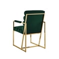 thumbnail image 5 of Inspired Home DC195-02HG2-UE 22 x 27.8 x 37 in. Posh Living Makynlee Upholstered Chair with Stainless Steel Frame, Hunter Green & Gold - Set of 2, 5 of 8