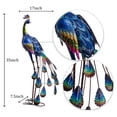thumbnail image 3 of TERESA'S COLLECTIONS Outdoor Decor Peacock Yard Art Garden Sculptures & Statues for Porch Decor,35'' Blue Large Metal Bird Garden Decor for Outside, Yard Decorations Outdoor for Patio,Gifts for Mom, 3 of 7
