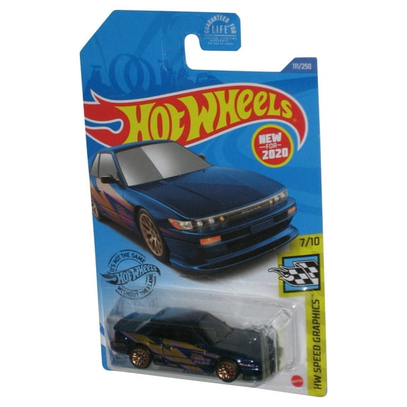 Hot Wheels HW Speed Graphics 7/10 (2020) Blue Nissan Silvia S13 Toy Car 111/250
