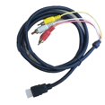 thumbnail image 2 of 5ft HDMI Male to RCA Video Audio AV Cable Adapter for PS3 PS4 Xbox One Wii, 2 of 8