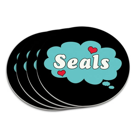 

Dreaming of Seals Blue Coaster Set