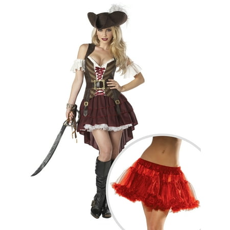 Sexy Womens Pirate Swashbuckler Costume and Women's White