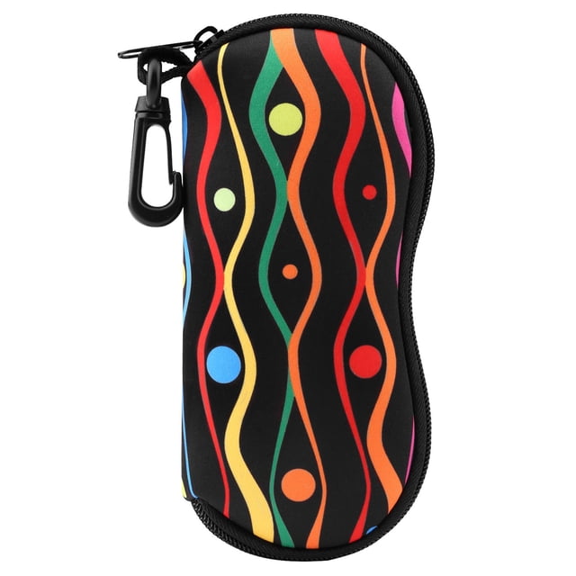 Estuche para Anteojos MoKo de Neopreno Suave con Cierre y Clip Zigzag