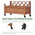 thumbnail image 5 of Raised Garden Bed with Trellis Set of 2, Outdoor Wood Planter Box & Plant Stand with Climbing Racks, 5 of 7