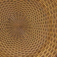 thumbnail image 4 of Fennco Styles Rustic Woven Look Faux Rattan Charger Plates 13" Round, Set of 4 – Brown Table Charger for Dining Table, Wedding, Holiday and Event Décor, 4 of 5