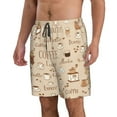 thumbnail image 2 of Disketp Men'S Swim Trunks Hawaiian Breathable Surf Beach Swimsuits Mesh Lining Beach Shorts With Pockets-Coffee Time, 2 of 9