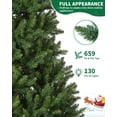 thumbnail image 5 of Huloretions Artificial Christmas Tree,Premium Pre-Lit Realistic Pine Holiday Decor w/1000 Branch Tip,Easy Assembly,Foldable Base, 5 of 6