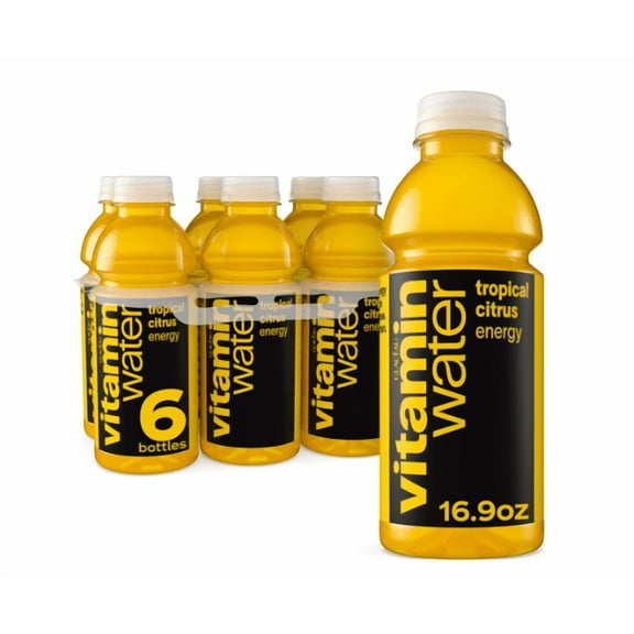 vitaminwater-Energy Tropical Citrus Flavored Water Beverage, 16.9 fl oz, 6 Pack Bottles