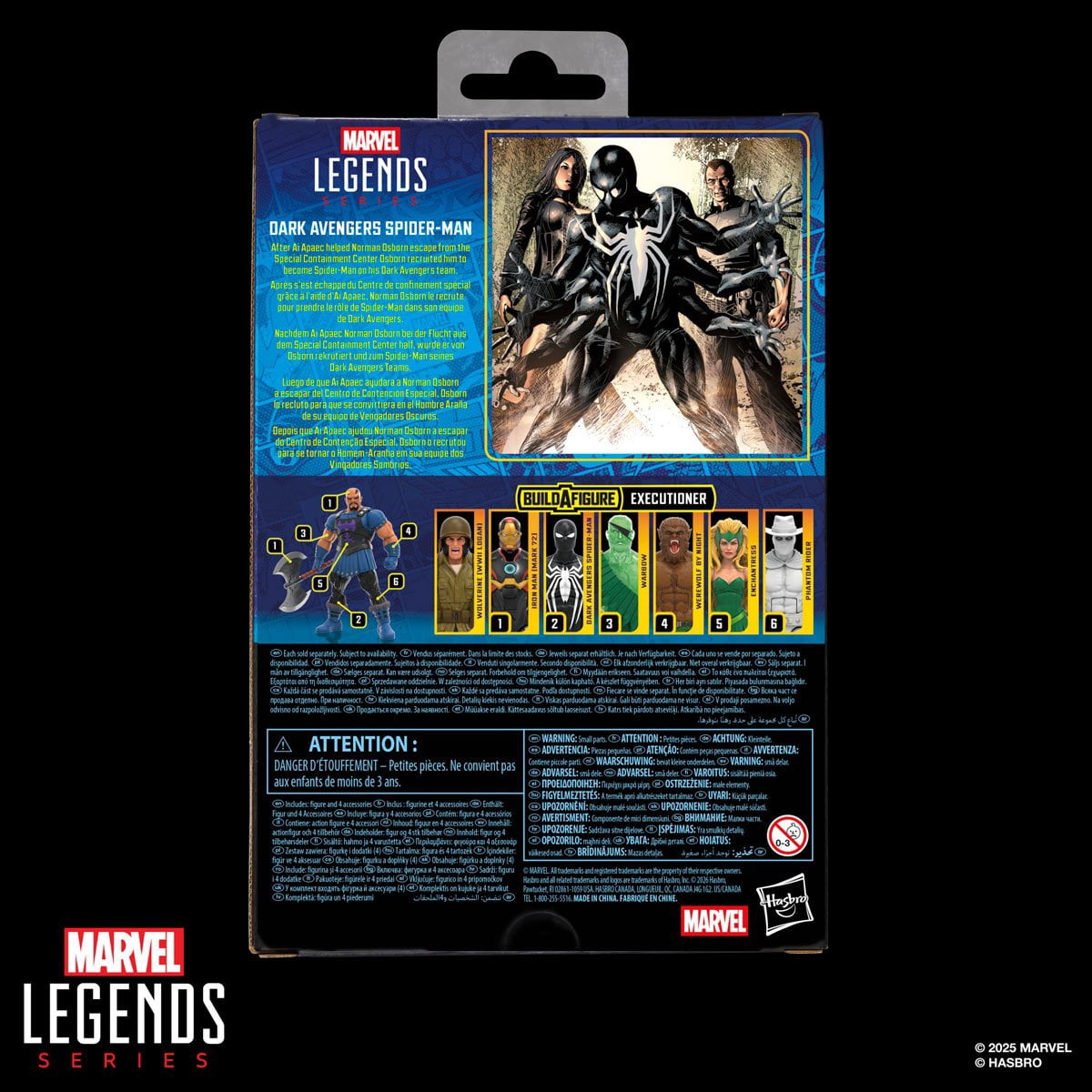 MARVEL - 黒あん Marvel Legends Series Dark Avengers Spider-Man 6-Inch Action