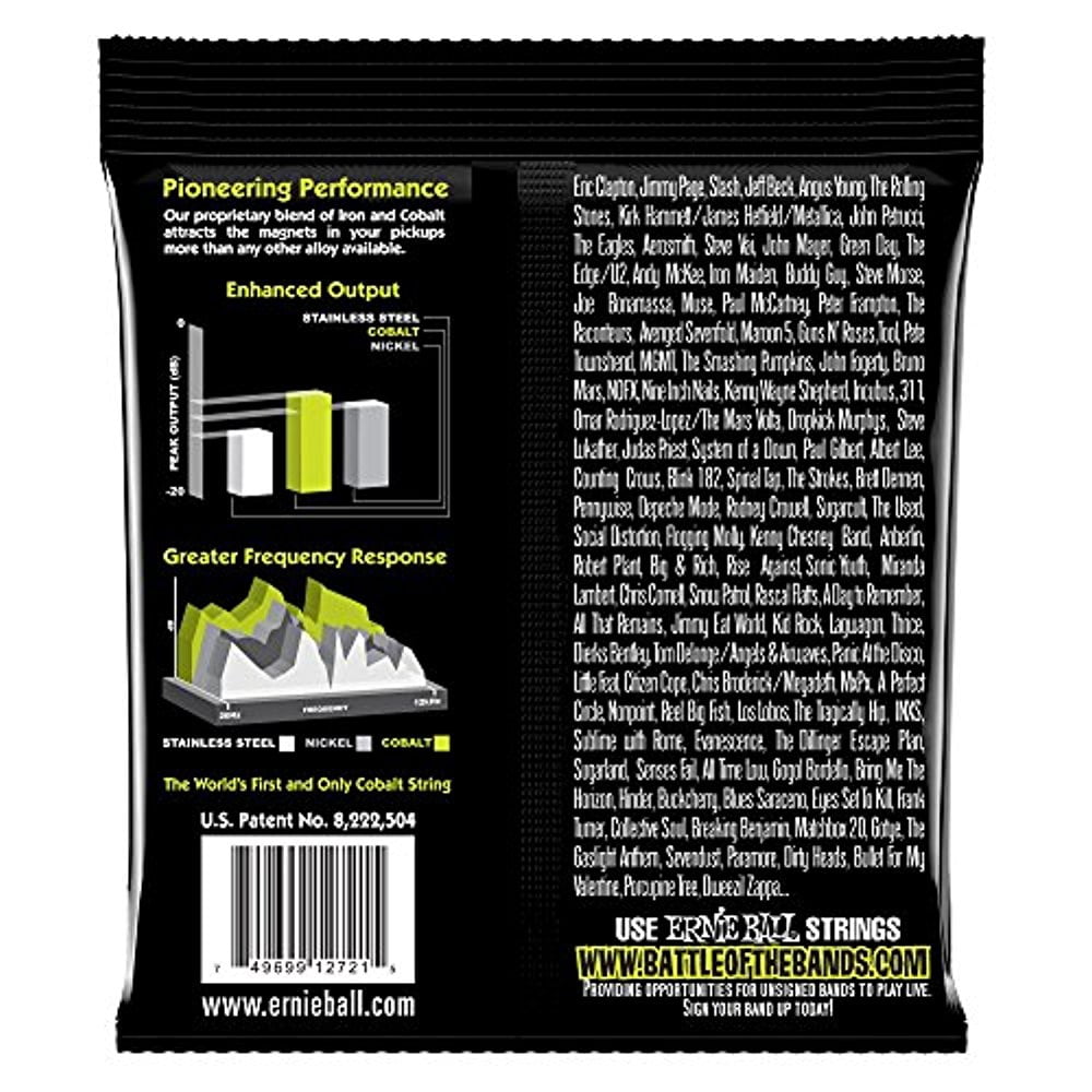 (3 pack) Ernie Ball Electric Guitar Strings with Thumb Picks, Cobalt Regular Slinky Set, .010-.046 Gauge