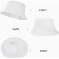 thumbnail image 4 of Yirtree Solid Color Bucket Hat Simple Fisherman Cap Packable Reversible Sun Hat for Women, Men, 4 of 8