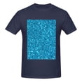 thumbnail image 4 of Bingfone Blue Glitter Men'S Loose Fit Short-Sleeve Pocket T-Shirt, 4 of 7