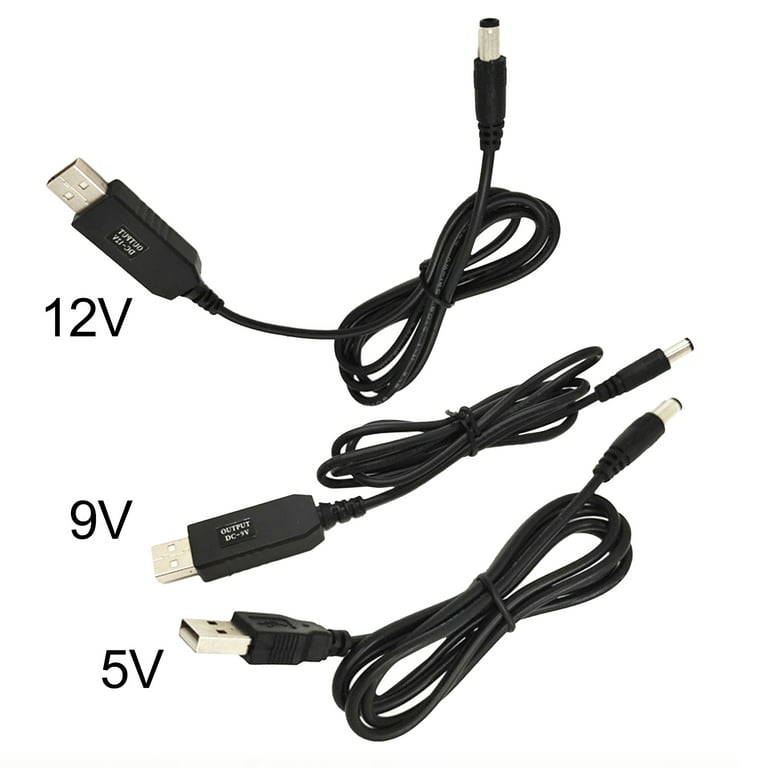 USB to DC Booster Cable Power Bank Router Cord 5V to 9V StepUp Digital  Display