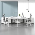 thumbnail image 4 of Modern Writing Office Desks Floor Executive Multifunctiona Meeting Office Desks Workstation White Scrivania Angolare Furnitures My Lux Decor Round, 4 of 22