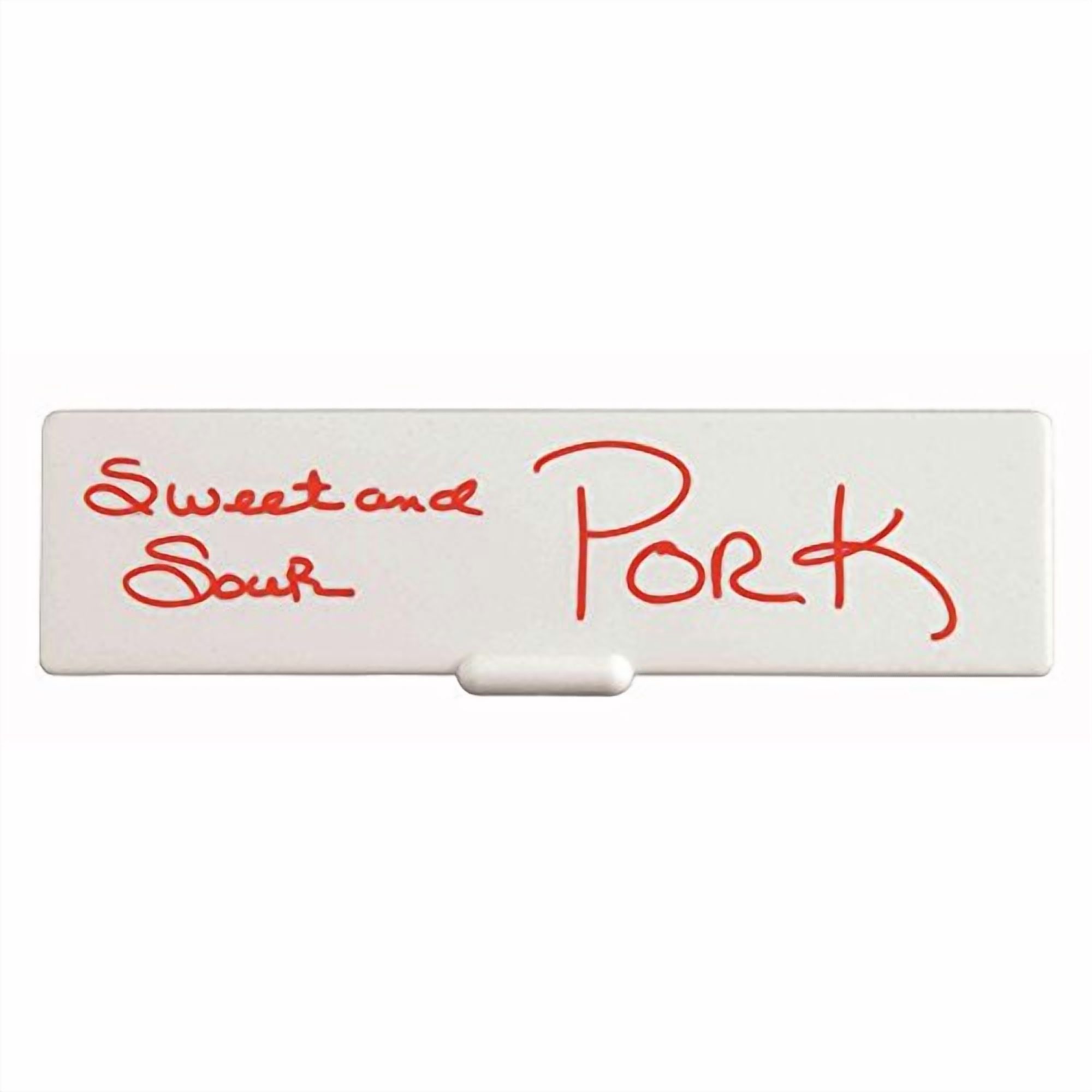 HUBERT® Write-On Wipe-Off Blank Tag White Plastic Heat Resistant - 6 1/8"L x 1 7/8"H