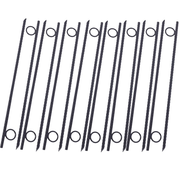 Rebar stake with loop 16pcs Grip Rebar 3/8x 18 Inch Steel Durable Heavy Duty Tent Canopy Ground Stakes with Angled Ends and 1 Inch Loops for Campsites and Canopies