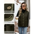 thumbnail image 5 of Abomasnow Women's Fleece Fuzzy Vest Winter Warm V Neck Sleeveless Outerwear Lightweight Casual Waistcoat with Pockets, 5 of 6
