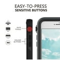 thumbnail image 4 of BELTRON aquaLife Waterproof, Shock & Drop Proof, Dirt Proof, Heavy Duty Case for iPhone 7/8 Plus IP68 Rated, MIL-STD-810G Certified Features: 360 Watertight Sealed Design Black/Red, 4 of 8
