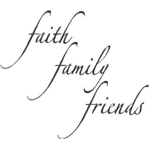 Custom Wall Decal Faith Family Friends Picture Art Living Room Peel