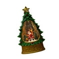 thumbnail image 5 of Sharprepublic Christmas Snow Globe Christmas Ornament Night Light Christmas Tree Music Box Santa and Reindeer, 5 of 8