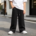 thumbnail image 2 of Xyant Boys Sweatpants Kids Baggy Pants Teen Wide Leg Sweatpants Youth Athletic Sweat Pants Tween Boys Lightweight Joggers with Pockets Back to School Clothes,Size 9-10 Years, 2 of 6