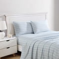 thumbnail image 2 of Juego de ropa de cama Nautica Cotton Percale Camp Stripe Blue King, 2 of 6