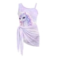 thumbnail image 6 of POLERO Cute Unicorn One-Piece Swimsuit with Mesh Cover Up Skirt - Quick Dry, Padded Swimwear for Teen Girls 7-18Y - Perfect for Beach & Pool Vacation, 6 of 10