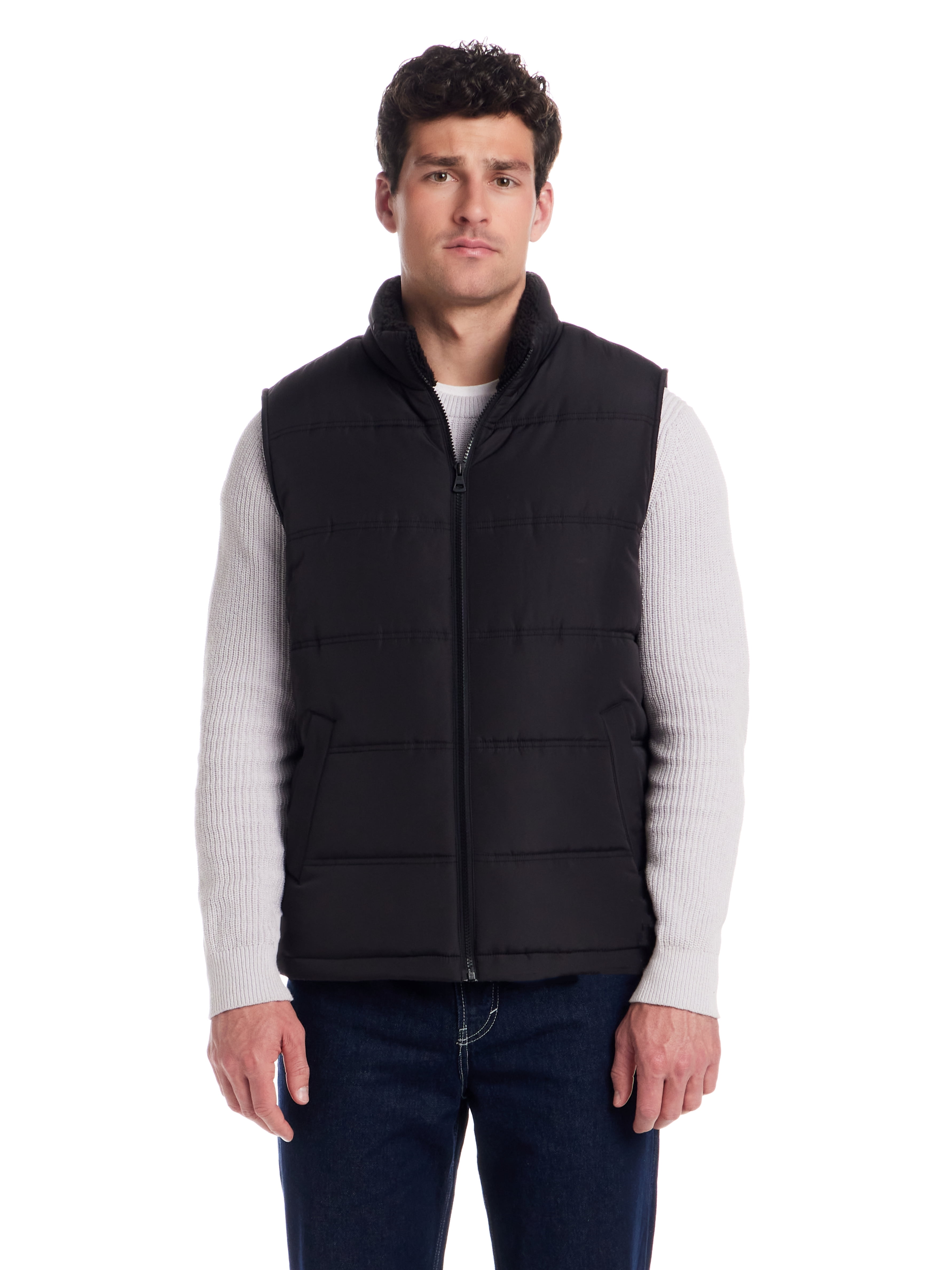 Frontier Threads Men's Sherpa Lined Horizontal Quilted Vest