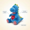 thumbnail image 6 of Amscan Valentine’s Day Blue Dino Plush with “You’re Dino-mite” Heart – 2 Count, 6 of 6