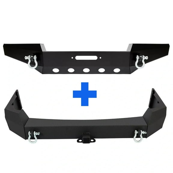 Front & Rear Bumper W/D-rings Steel For Jeep Grand Cherokee WJ 1999-2004 2000 01