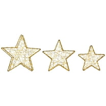 Northlight LED Lighted Stars Outdoor Christmas Decorations - 14" - Gold - Set of 3