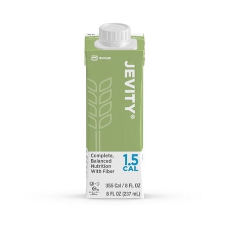 Abbott Nutrition 64628 Jevity 1.5 Cal Unflavored Nutrition Drink W/Fiber 8 fl. oz. Carton (Set of 24)