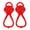 A002- Red, variant on 2x Ice Cleats, Anti-Slip Shoe Covers, Traction Grips for Snow & Ice Walking, Black for Adults