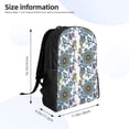 thumbnail image 4 of Cauagu Flowers and Butterflies Print Backpacks,Travel Daypack Casual Laptop Backpack Bookbag Fits 15 Inch Computer for Men Women, 4 of 8