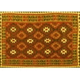 thumbnail image 1 of Ahgly Company Indoor Rectangle Oriental Yellow Traditional Area Rugs, 7' x 9', 1 of 4