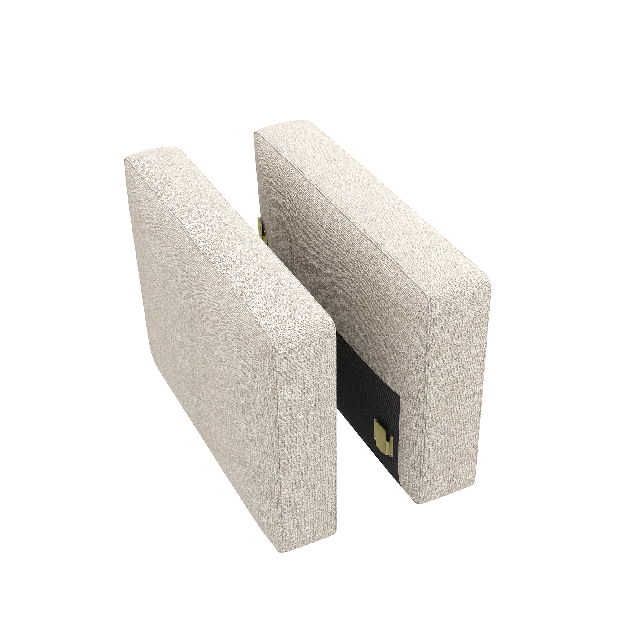 HONBAY Pair of Armrests for Modular Sectional Sleeper Sofa, Linen Beige
