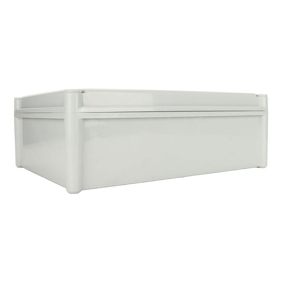 "IP67 Rated ABS Junction Box with Mounting Plate - Weatherproof Electrical Enclosure for Outdoor/Indoor Use (380x280x130mm)"