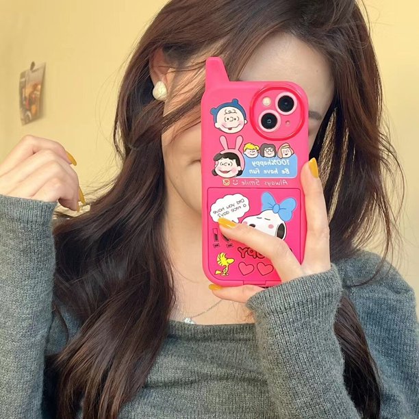 Sanrio-fundas de teléfono con espejo de maquillaje abatible Hello Kitty, cubierta trasera para iPhone 14, 13, 12, 11 Pro Max Fivean unisex