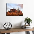thumbnail image 2 of Desert Canvas Wall Art, Saguaro Cactus and Mountain Print, Southwestern Sunset Landscape Artwork for Living Room Bedroom Office Decor, Ready to Hang, 2 of 6