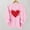 Pink, variant on Valentine's Day Sweatshirt Women Oversized Comfy Heart Graphic Pullover Soft Casual Crewneck Gray,Size M