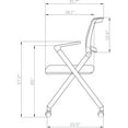 thumbnail image 5 of Lorell, Plastic Arms Mesh Back Nesting Chair, 2 / Carton, 5 of 6
