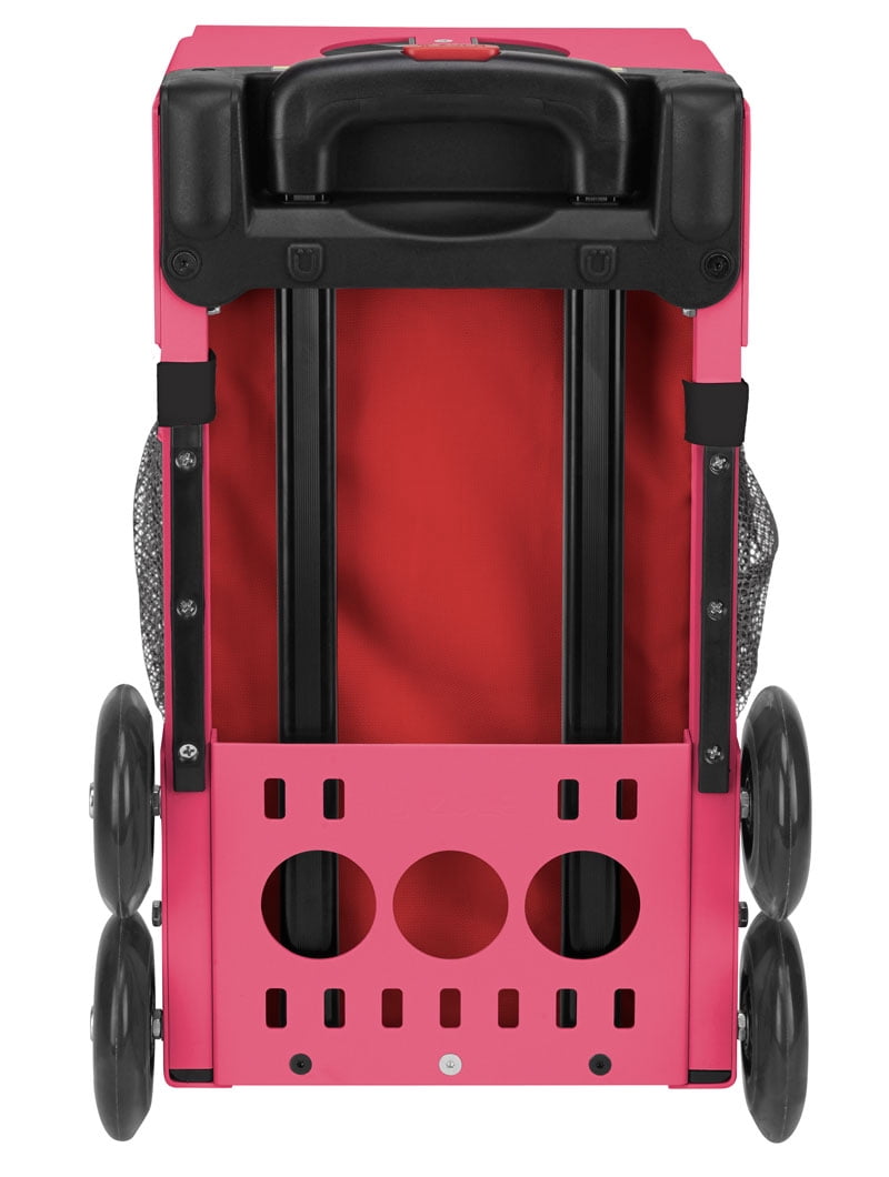 Zuca 18" Sport Bag - Chili with 2 Small Utility Pouch (Pink Frame)